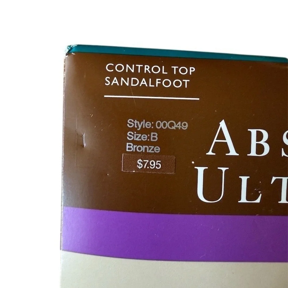 Hanes Pantyhose Womens Size B‎ Bronze Ultra Sheer Shimmer Control Top small